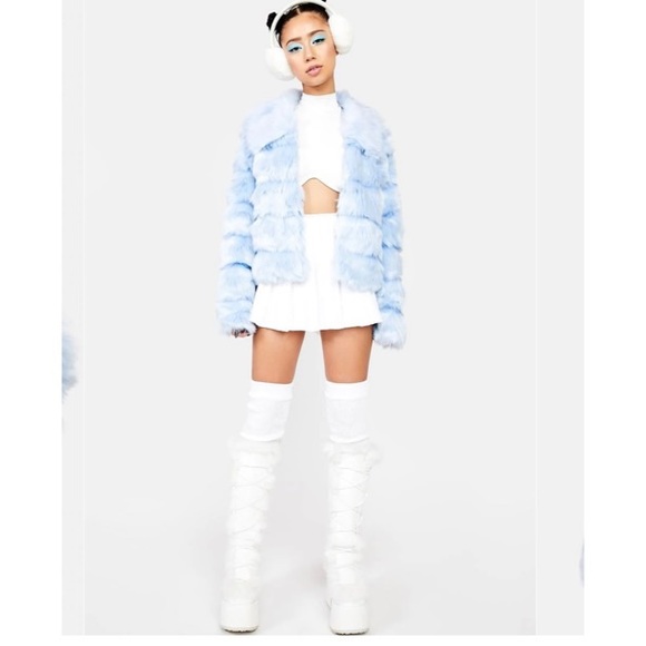 BNWT “Powder spun sugar faux fur” jacket - Picture 3 of 4